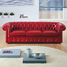 sofá chesterfield vermelho