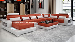 sofa de couro natural