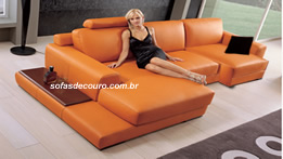sofa couro natural