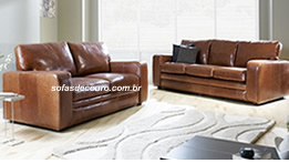 sofa de couro natural