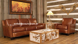 sofa de couro natural